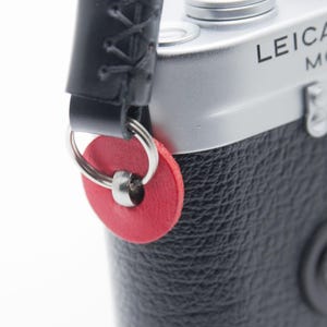 LEATHER camera neck strap eyelet red protector split ring LEICA M11 M11-P M10-D M10-R R4 R5 R6 R7 R8 R9 M2 M3 M4 M5 M6 M7 MP M8 M9 M9-P M10