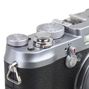 soft shutter release button concave silver gray FUJIFILM X20 X30 X100F X100T X100V