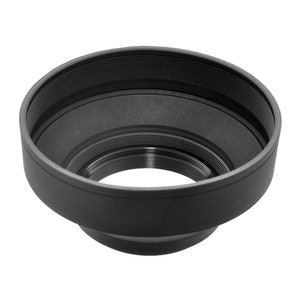 ZONNEKAP 3-in-1 3-traps OPKLAPBAAR Rubberen brede standaard telelenskap zwarte zonnekap 49 mm 52 mm 55 mm 58 mm 62 mm 67 mm 72 mm 77 mm 82 mm
