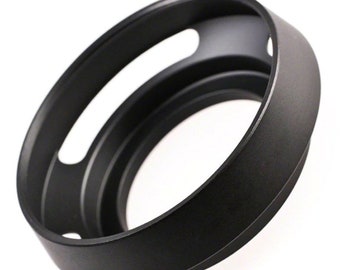 METAL LENS HOOD vented black steel camera cover cap x nikon canon 37 mm 39 mm 40.5 mm 43 mm 46 mm 49 mm 52 mm 55 mm 58 mm 62 mm 67 mm 72 mm 77 mm 82 mm