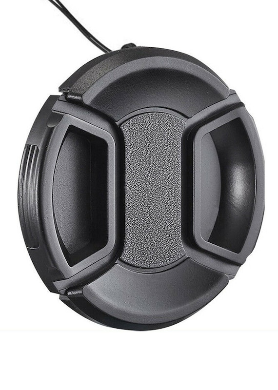 TAPPO Frontale Copri Obiettivo 77mm A Molla Clip CON CORDINO DI SICUREZZA