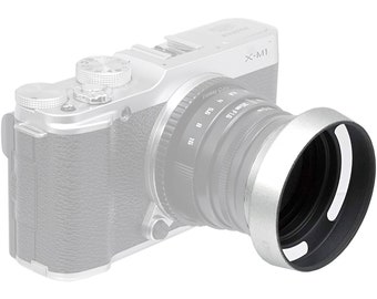 METAL LENS HOOD vented silver gray steel camera nikon olympus 37 mm 39 mm 40.5 mm 43 mm 46 mm 49 mm 52 mm 55 mm 58 mm 62 mm 67 mm 72 mm 77 mm 82 mm