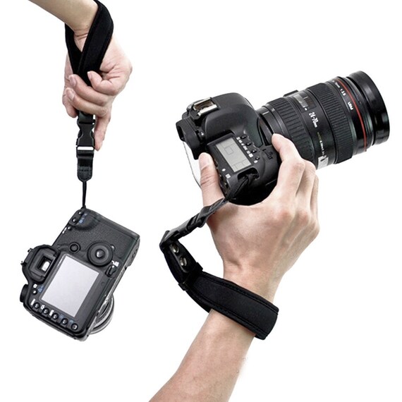Cinghia Nera In Neoprene Per Fotocamera - Universale Per Canon, Nikon, Pentax, Sony