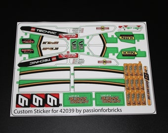 Custom sticker compatible with 42039 Rapacement Sticker for 42039 - 24 Hours Race Car