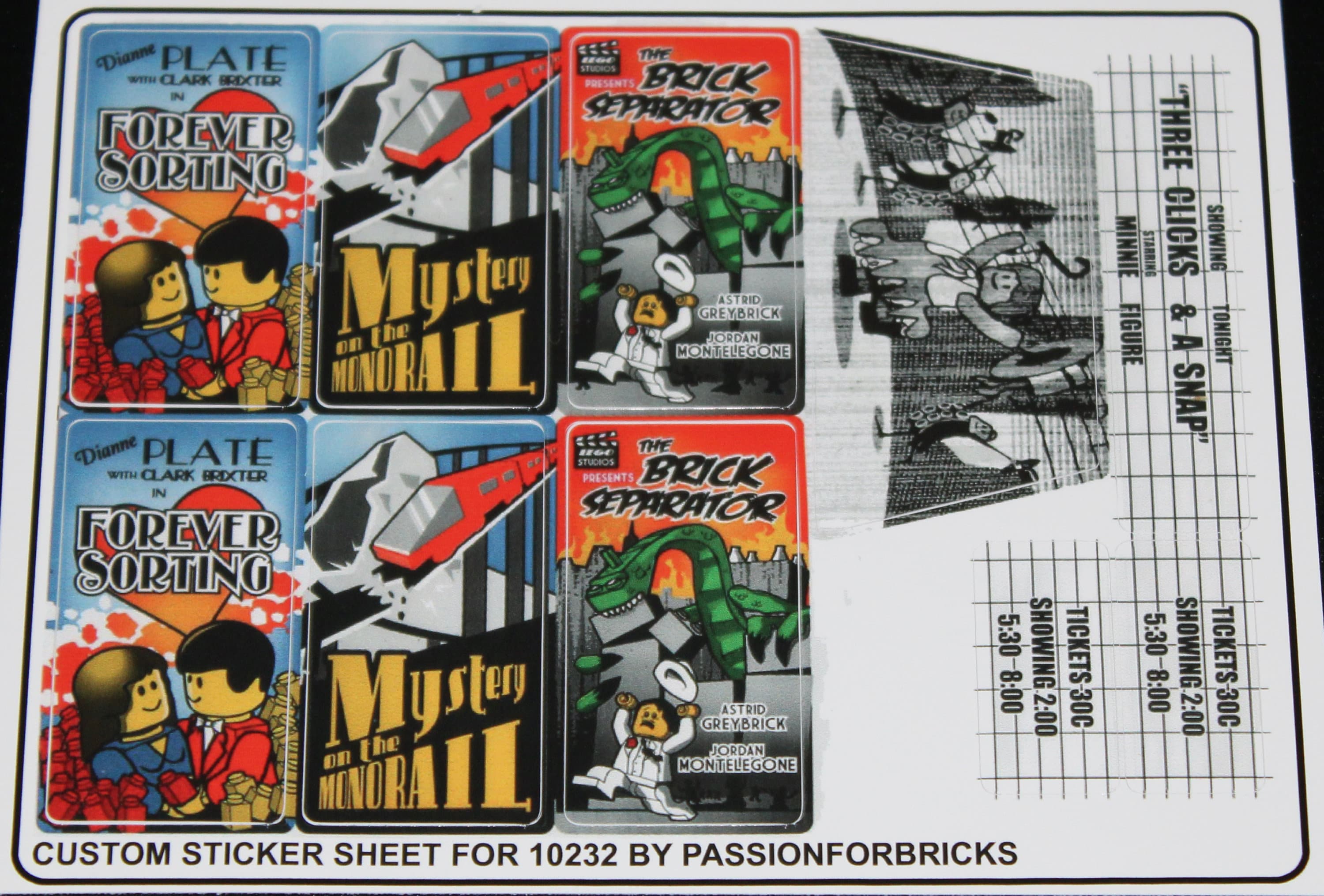 Lego palace store cinema stickers