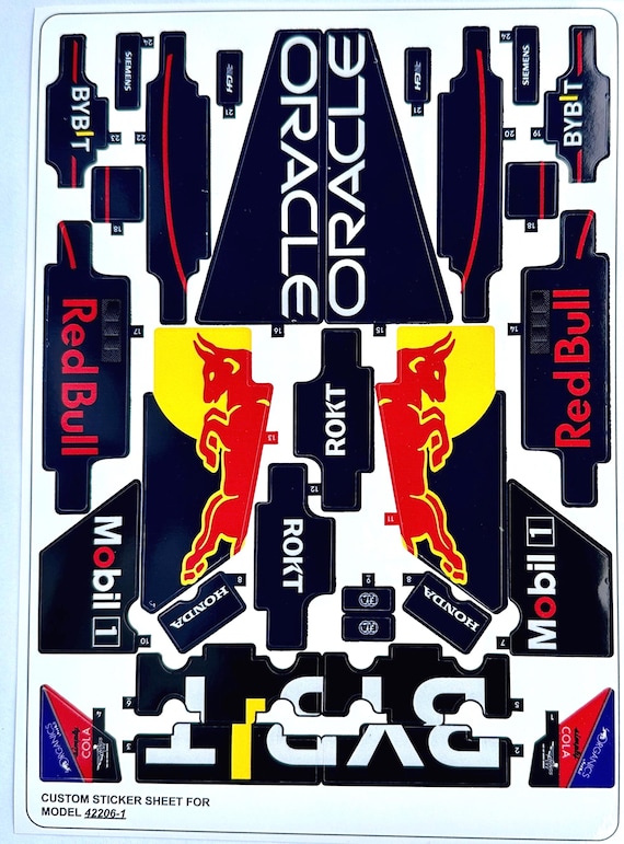 Adesivo alternativo per set 42206 - Oracle Red Bull Racing RB20 Car (Versie 01