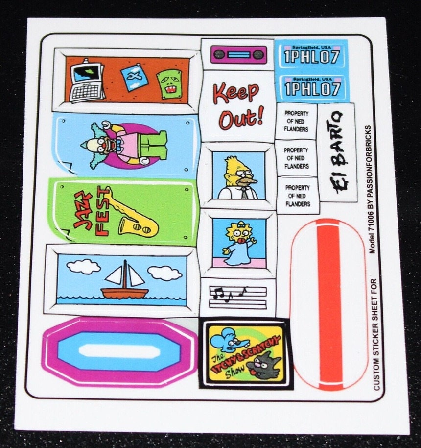 Custom Sticker Compatible With 71006 Replacement Sticker Sheet for