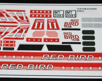 Custom Aufkleber kompatibel mit 5591 Sticker Sheet for 5591 Mach II Red Bird Rig