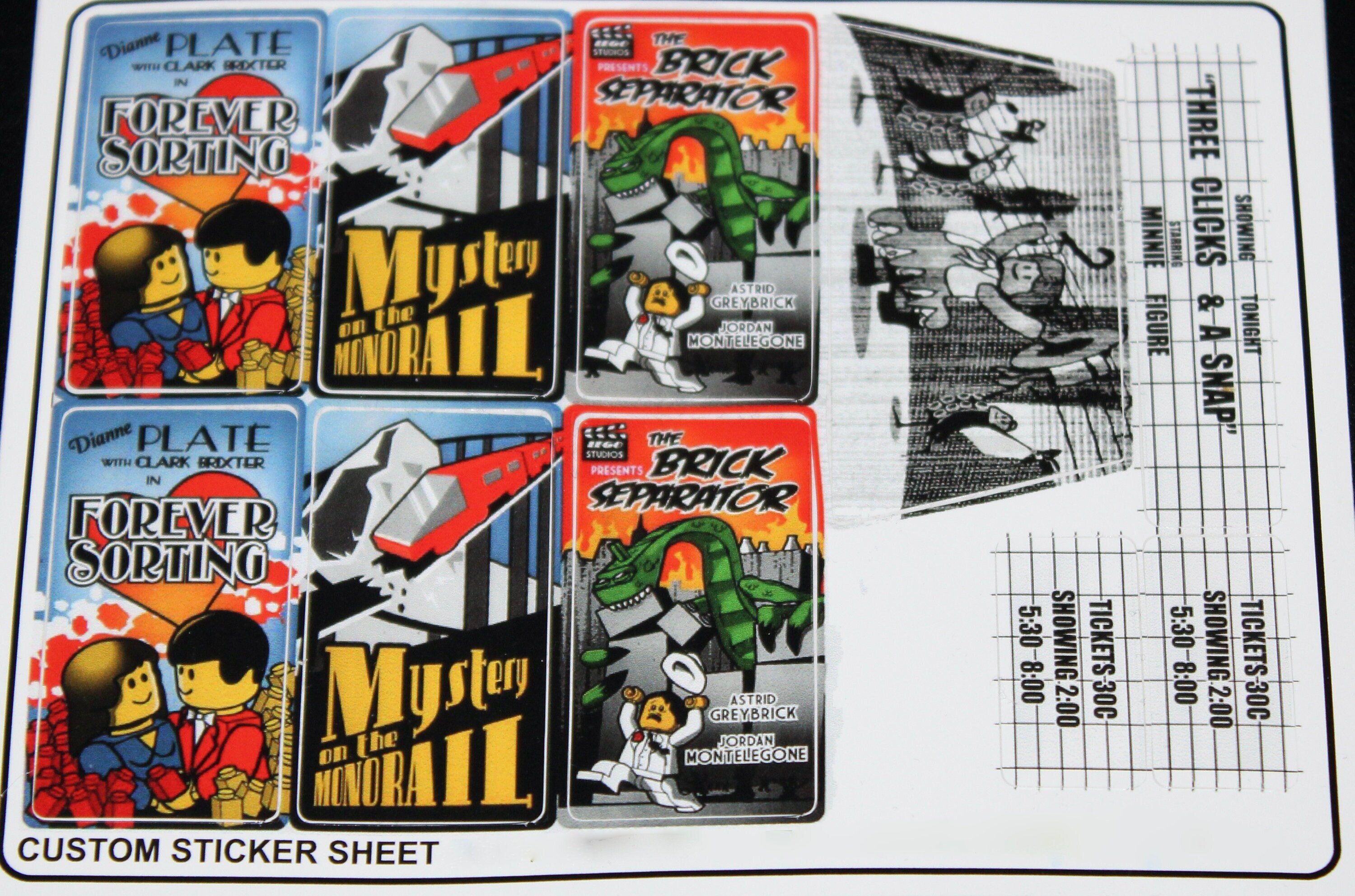 Print lego stickers sale