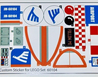 Custom stickers compatible with 60104 City Passenger Terminal