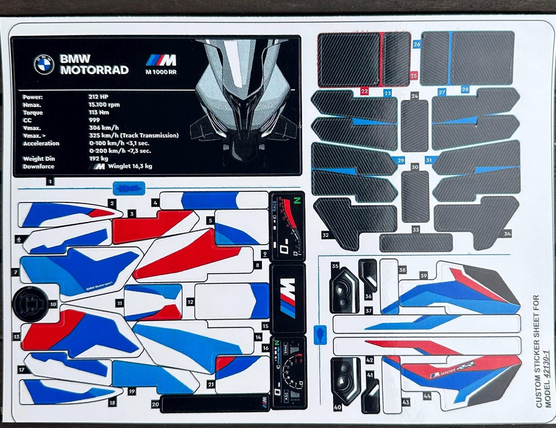 Custom Sticker Compatible With 42130 Sticker Sheet 1 for 42130 - Etsy