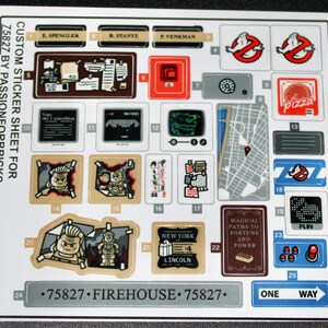 Adesivo personalizado compatível com folha de adesivos 75827 para 75827 Ghostbusters Firehouse Headquart