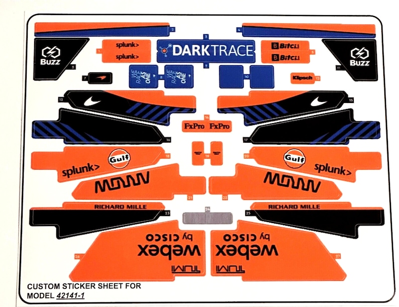 Splunk Sticker Custom Stickers for Racing Cars 42141 Sheet 1 + 2, Replacement Sticker ...