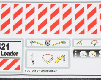 Custom sticker compatible with 8421 Sticker Sheet for 8421 Mobile Crane