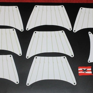 Cloth Sail Sail Set compatible with Ship Ship 10210, Red Beard Runner, one-sided print, flag double-sided