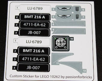 Custom stickers compatible 10262 Sticker Sheet for 10262