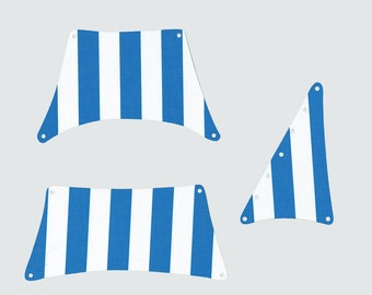 Cloth Sail Sail Set suitable for pirate ship, ship 6274 double-sided print
