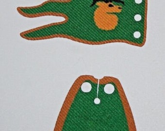 Knight cape, flag, banner, knight's castle, forestman double-sided print