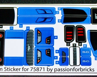 Custom sticker compatible with 75871 Replacement Sticker Sheet