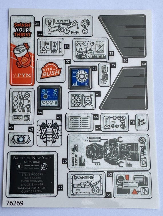 Custom Sticker Compatible With 76269 Sheet 2 Rapacement Sticker