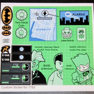 Custom Aufkleber kompatibel mit LEGO® 7783 Sheet for 7783 Replacement Sticker