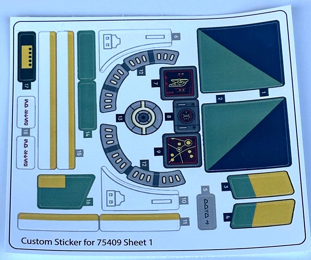 Custom Stickers Compatible With 75409 Sticker Sheet for Fire Spray ...
