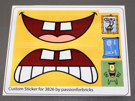 Custom With LEGO 3826 Sticker Sheet for -