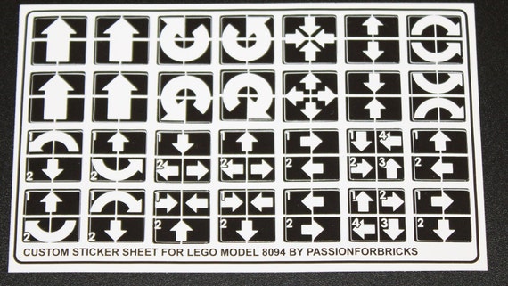 Custom sticker compatible with LEGO 8094 Sticker Sheet for LEGO 8094 Control Center