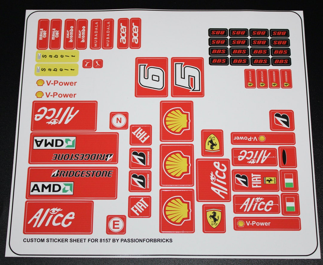 Modell 8110 Dekor Custom Ersatz-Aufkleber Für LEGO Set 8110
