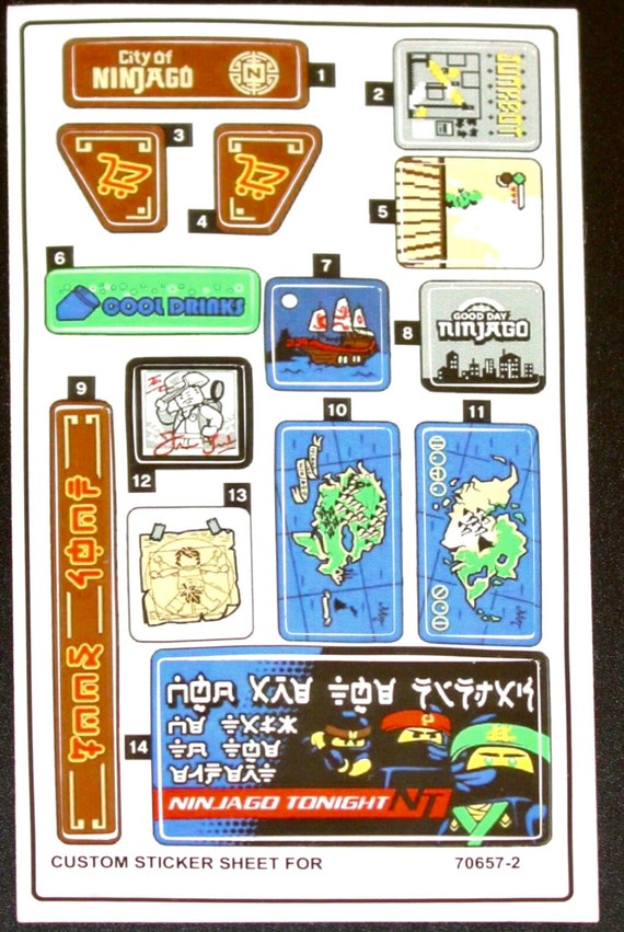 Custom Stickers Compatible With LEGO 70657 Sticker Sheet for LEGO Ninjago City Docks Etsy Singapore