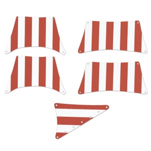 Sail set for ship 6285 10040 Black Seas Barracuda Red White