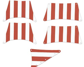 Sail set for ship 6285 10040 Black Seas Barracuda Red White