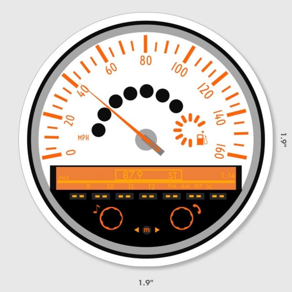 MINI Cooper R56 Speedometer Vinyl Sticker