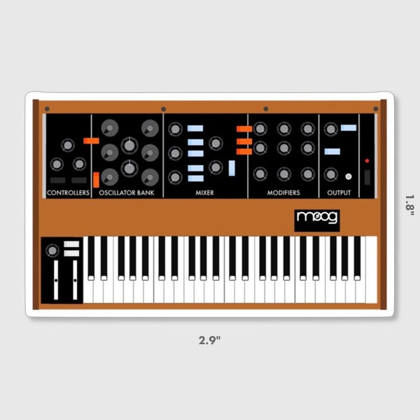 Moog MiniMoog Clip Art Vinyl Sticker