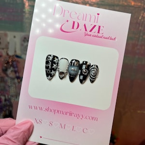 STRAY KIDS press on nails handmade fake nails kpop press ons STAY press ons concert false nails red and black charm nails chrome