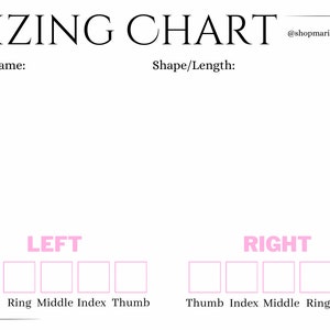Nail Sizing Kit | Sizing Kit For Press On Nails | Nail Sizing Chart | Custom Press Ons | Reusable Nails | Fake Nails | Press On Toe Set