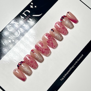 38. Fall handmade press on nails pumpkin autumn fake nails Halloween glue on nails short fall spooky leaves false nails