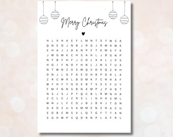 Christmas Puzzle PDF Voucher for Christmas Personalized Digital Christmas Voucher DIY Template Christmas Gift to Print