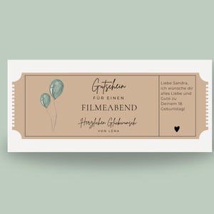 Bon pour Noël Bon personnalisable Modèle DIY PDF Bon numérique pour sortir manger Bon cinéma à imprimer soi-même beige