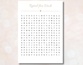 Voucher Puzzle Personalized Christmas Puzzle Personalized Gift Voucher Download Printable PDF Birthday Surprise beige