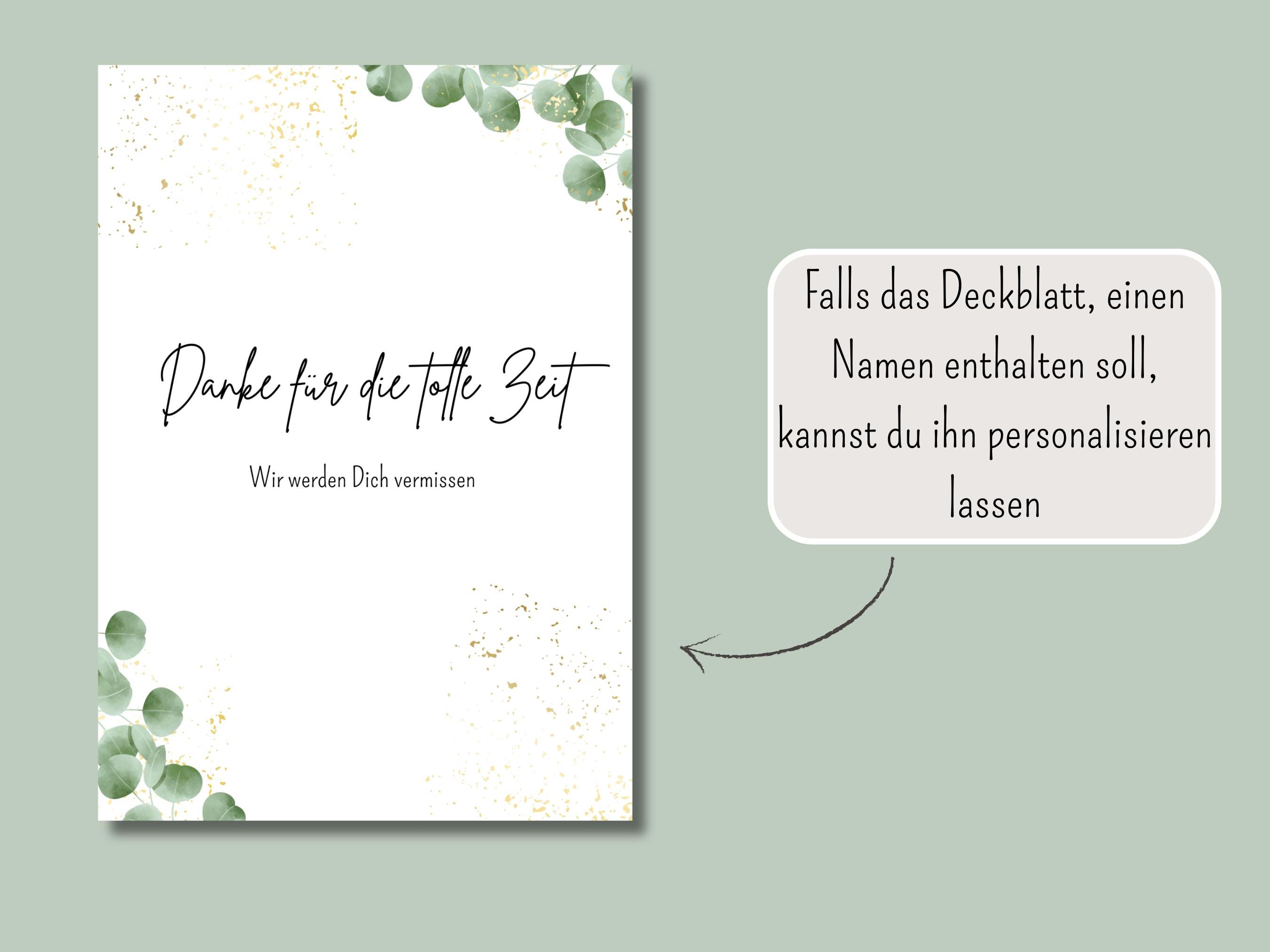 Abschiedsgeschenk Kollegen zum Ausfüllen Abschiedskarte Kollegin DIY