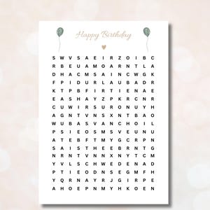 Puzzle de cupón personalizado Cupón personalizado Plantilla de cupón regalo Descargar PDF imprimible Cumpleaños Sorpresa boho