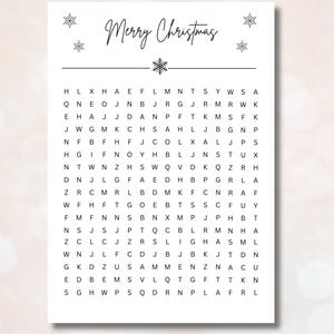 Voucher voor Kerstmis Kerstpuzzel aanpasbare voucher Kerstcadeau afdrukbare PDF-puzzel kruiswoordpuzzel DIY-sjabloon