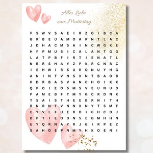 Cupón personalizado Puzzle Día de la Madre Cupón personalizado Plantilla de cupón de regalo Descargar PDF imprimible Cumpleaños Madre