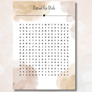 Vale rompecabezas personalizable Vale personalizado Vale regalo Puzzle de Navidad imprimible PDF sorpresa de cumpleaños beige