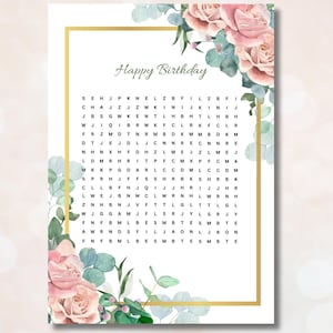 Voucher Puzzle Personalizable Puzzle Personalized Gift Voucher Surprise Word Search Crossword Puzzle Last Minute Gift