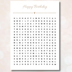 Puzzle de cupón personalizado Cupón personalizado Plantilla de cupón regalo Descargar PDF imprimible Cumpleaños Sorpresa boho
