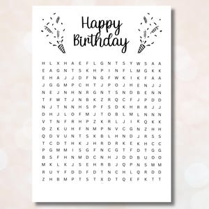 Birthday Voucher Personalizable PDF DIY Template Personalized Voucher Puzzle Gift Voucher Download Printable Crossword Puzzle