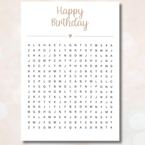 Cupón Puzzle Plantilla de certificado de regalo PDF personalizable DIY Descarga imprimible Crucigrama sorpresa de cumpleaños Último minuto