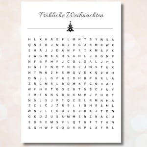 Vale de Navidad Regalo de Navidad Rompecabezas de Navidad Vale personalizado Crucigrama PDF Descarga digital Plantilla DIY